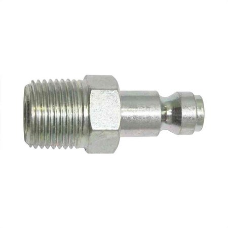 INTERSTATE PNEUMATICS 1/4 Inch Automotive Steel Coupler Plug x 3/8 Inch Male NPT, PK 6 CPA461-D6